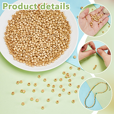 5000Pcs Natural Unfinished Wood Beads WOOD-GA0001-76-1