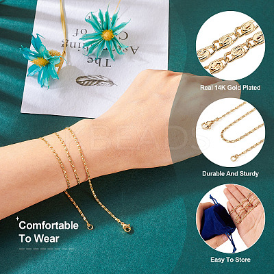 Brass Lumachina Chain Necklace for Women NJEW-TA0001-15-1