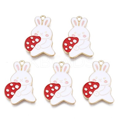 Autumn Theme Rack Plating Alloy Enamel Pendants ENAM-N055-071-1