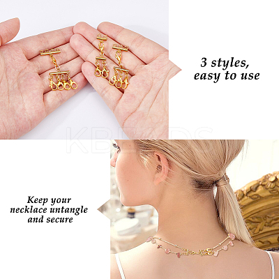 6Pcs 3 Styles 304 Stainless Steel Tube Multi-Strand Links FIND-HS00002-1