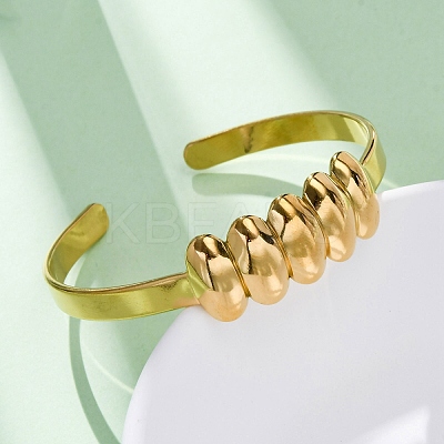 304 Stainless Steel Cuff Bangles for Women LS-BJEW-F491-01G-05-1