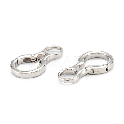 Zinc Alloy Spring Gate Rings PALLOY-L233-04A-P-1