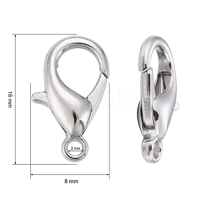 Zinc Alloy Lobster Claw Clasps E106-1