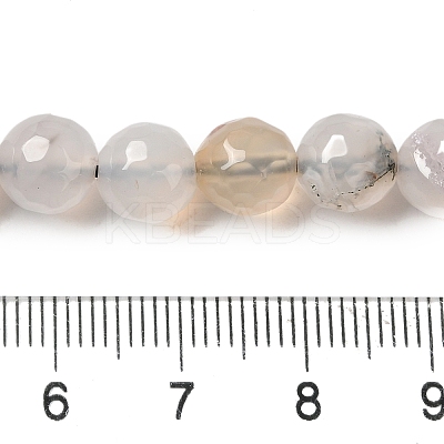 Dyed & Heated Natural Agate Beads Strands G-P539-D01-04-1