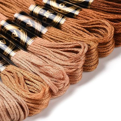 8 Skeins 8 Colors 6-Ply Polyester Embroidery Floss OCOR-M009-01A-02-1