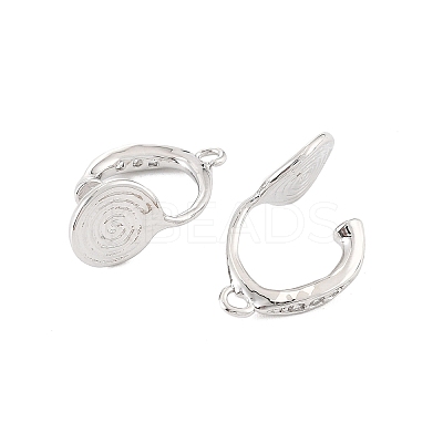 Brass Clip-on Earring Findings KK-K371-27A-P-1
