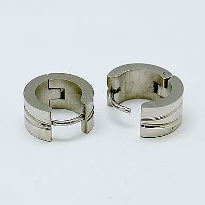 Tarnish Resistant Fashion 304 Stainless Steel Huggie Hoop Earrings EJEW-G124-M16-1