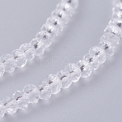 Transparent Glass Beads Strands GLAA-R135-2mm-10-1