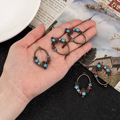 Alloy Enamel Pendants ENAM-EA10958Y-AB-1-1
