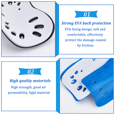 3Sets 3 Colors Plastic Shin Guard AJEW-AR0001-48-1