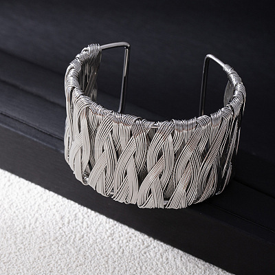 Braided Iron Cuff Bangles WGFA891-04-1