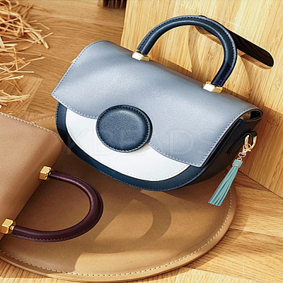 4Pcs 4 Colors PU Leather Tassel Pendants FIND-LP0007-24C-1