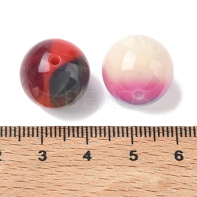 UV Reactive Resin Imitation Cat Eye Beads RESI-F073-05-1
