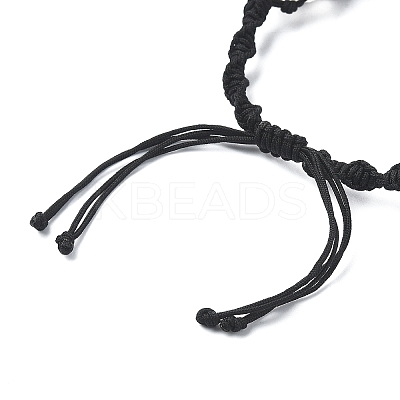 Dyed Natural Quartz Crystal Braided Bead Bracelets BJEW-TA00346-01-1