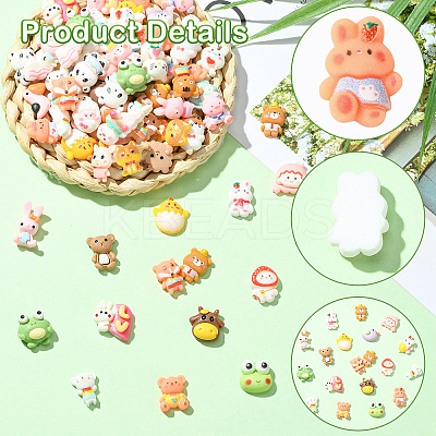 Opaque Resin Cabochons RESI-CJC0011-41-1