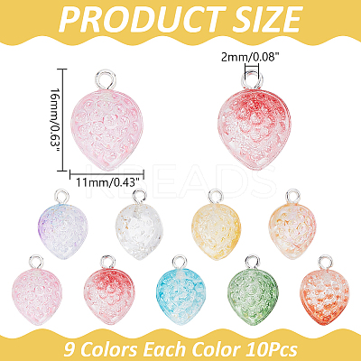 Glass Pendants PALLOY-WR00006-1
