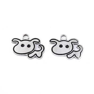 304 Stainless Steel with Enamel Pendants STAS-T073-24P-1