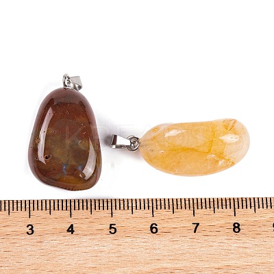 Natural & Synthetic Mixed Gemstone Pendants G-Q172-03P-1