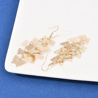 Brass Dangle Earrings EJEW-B157-02B-G-1