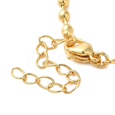 Real 18K Gold Plated Brass Pave Shell Ball Chain Locket Pendant Necklaces for Women LS-NJEW-K381-02D-G-1