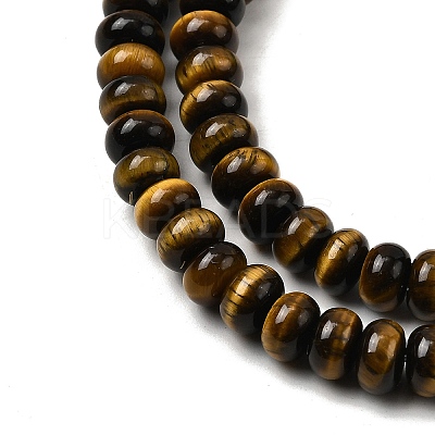 Natural Tiger Eye Beads Strands G-A275-B01-4x6mm-1
