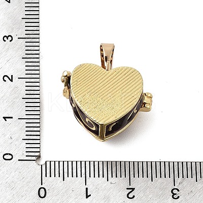 Brass Enamel Prayer Box Pendants KK-CJC0013-17G-01-1