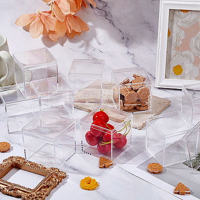 42Pcs Transparent Acrylic Display Cases CON-DC0001-19-1