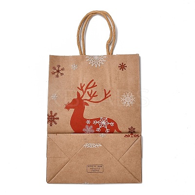 Christmas Theme Hot Stamping Rectangle Paper Bags CARB-F011-02B-1