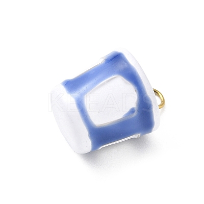 304 Stainless Steel Enamel Pendants LS-STAS-A131-02B-G-1