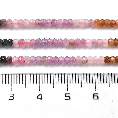 Gradient Color Natural Colorful Tourmaline Beads Strands G-P556-A02-01-1