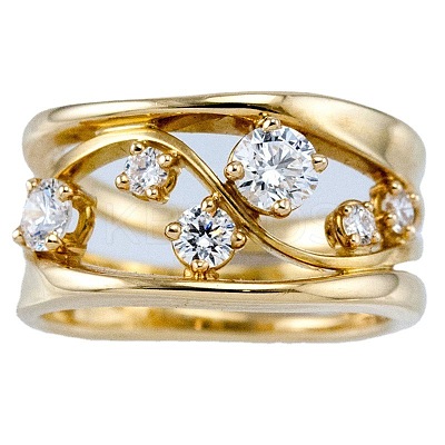Alloy and Crystal Rhinestone Finger Rings FS-WG8CE30-03-1