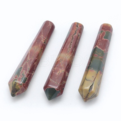 Natural Polychrome Jasper/Picasso Stone/Picasso Jasper Pointed Beads G-E490-E27-1