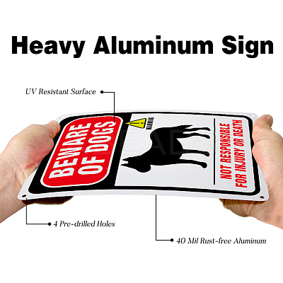 UV Protected & Waterproof Aluminum Warning Signs AJEW-GL0001-01A-06-1