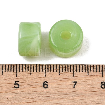 Two-Color Opaque Acrylic Imitation Gemstone Beads AC-CBA3EFE-02T-1