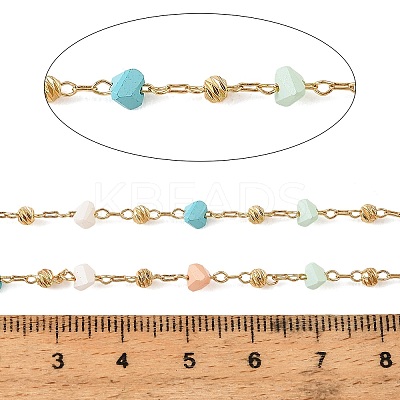 Handmade Brass Glass Beaded Chains GL-CBA1C06-12G-1