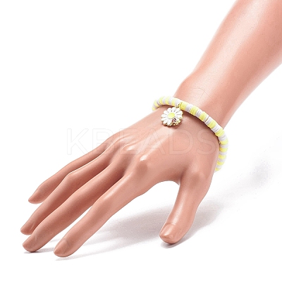4Pcs 4 Styles Insect Theme Alloy Enamel Stretch Charm Bracelets BJEW-JB08763-1