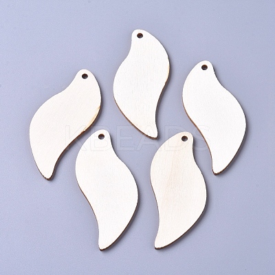 Unfinished Blank Poplar Wood Big Pendants WOOD-D021-15-1