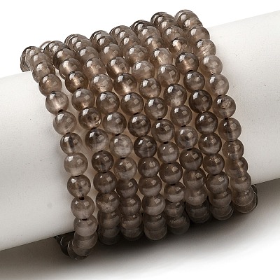 Natural Smoky Quartz Beads Strands X-G-B167-A09-4mm-1
