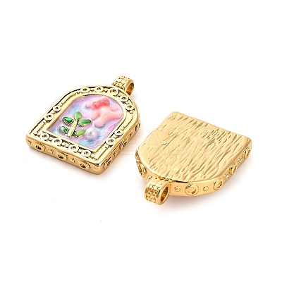 304 Stainless Steel Enamel  Pendants STAS-B084-08G-02-1