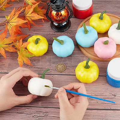 12Pcs 4 Colors Polyethylene Artificial Pumpkin DJEW-GF0001-71B-1