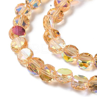 Transparent Electroplate Glass Beads Strands GLAA-Q099-I01-09-1