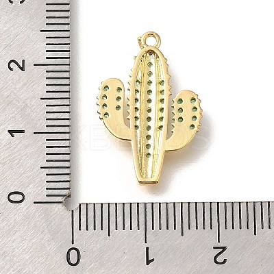 Brass Micro Pave Cubic Zirconia Pendants X-KK-M295-18G-01-1