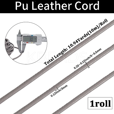 10M Flat PU Leather Cord WL-GF0001-33A-1