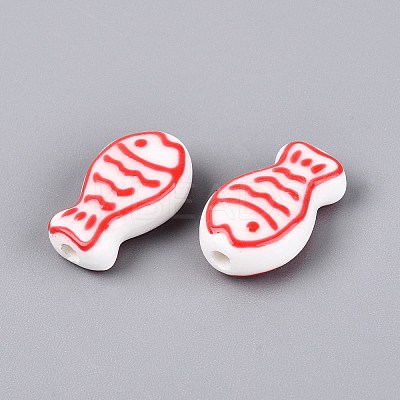 Handmade Porcelain Ceramic Beads PORC-Q005-05E-1