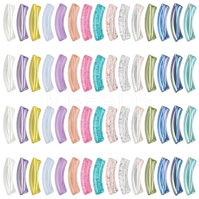 150Pcs 15 Styles Mixed Style Rainbow Iridescent Acrylic Beads OACR-YW0003-19-1
