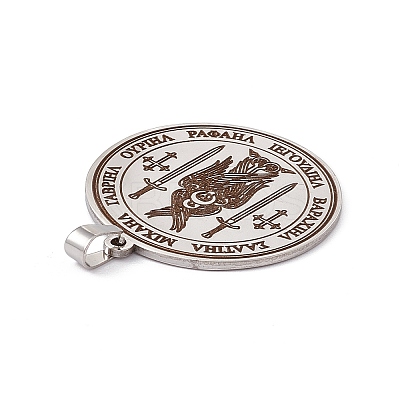 Non-Tarnish 304 Stainless Steel Seven Archangels Pendants STAS-C063-04P-1