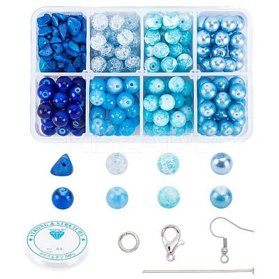 DIY Blue Themed Jewelry Making Kits DIY-PH0001-23P-1