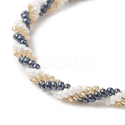 Handmade Glass Seed Beaded Bracelet for Women BJEW-MZ00024-1