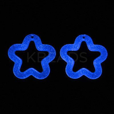 Transparent Luminous Acrylic Pendants TACR-T007-12E-1