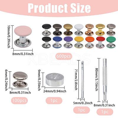 Iron Garment Rivets DIY-CA0007-80-1